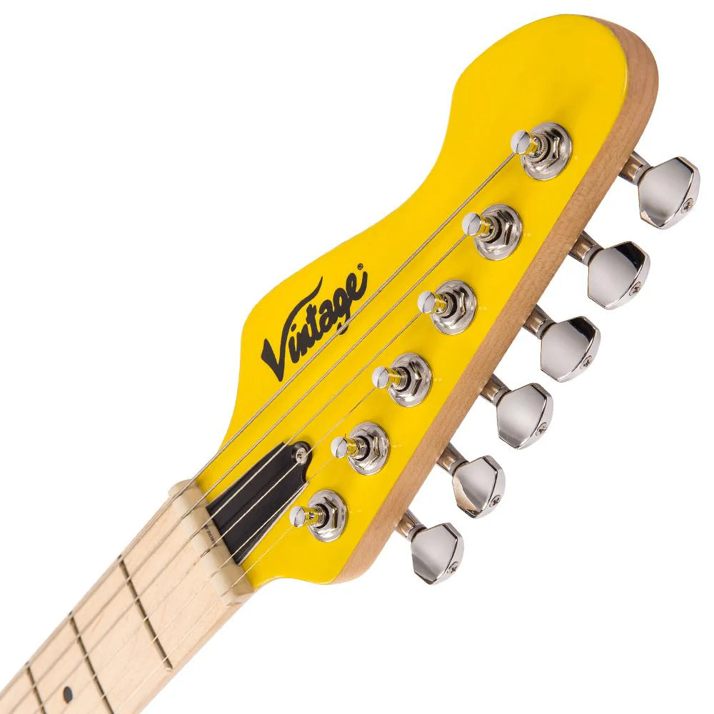 Vintage V6M24 ReIssued Daytona Yellow Guitarra Eléctrica