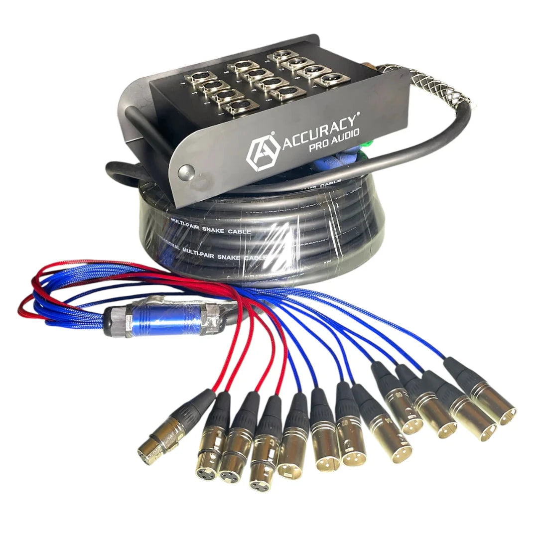 Accuracy Pro Audio Cable Multipar 8x4 12 Canales 30 mts Cables Multipar Accuracy Pro Audio