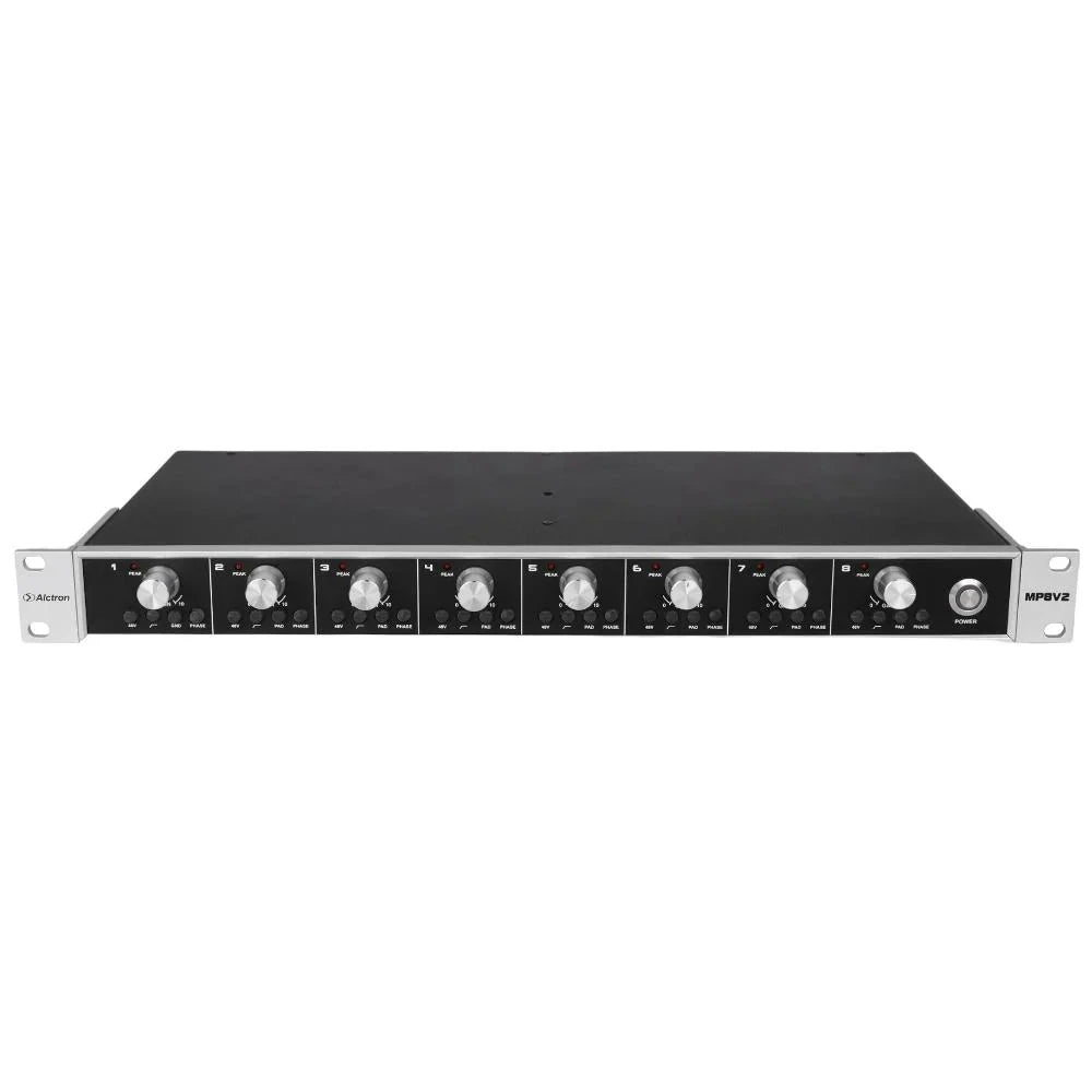 Alctron MP8V2 Preamplificador de Micrófono 8 Canales Preamplificadores de Micrófono Alctron