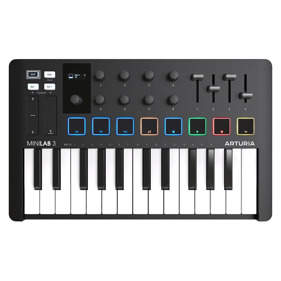 Arturia MiniLab 3 Black Controlador MIDI/USB de 25 Teclas Controladores USB/MIDI Arturia
