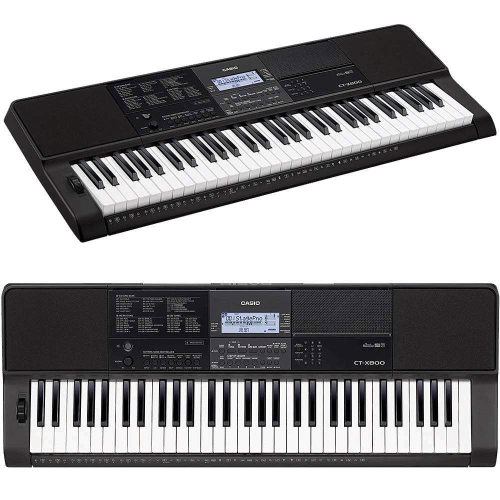 Casio CT-X800 Teclado Portátil con 61 Teclas Sensibles (Incluye Transformador) Teclados Casio