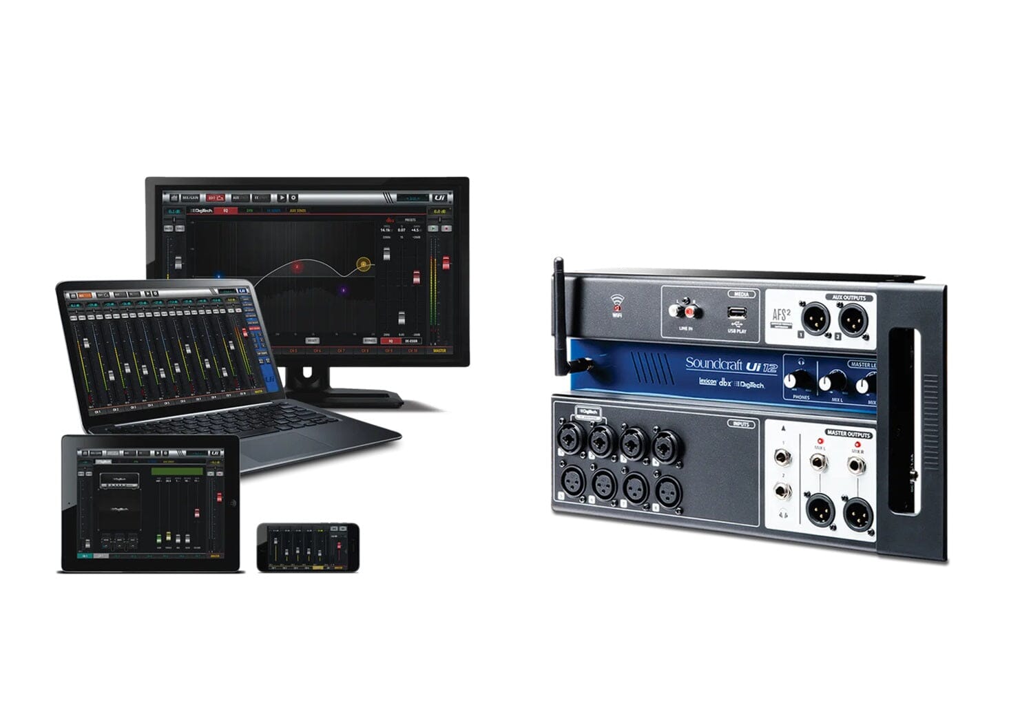 Consola Digital Soundcraft UI12 Mixers/Consolas Soundcraft