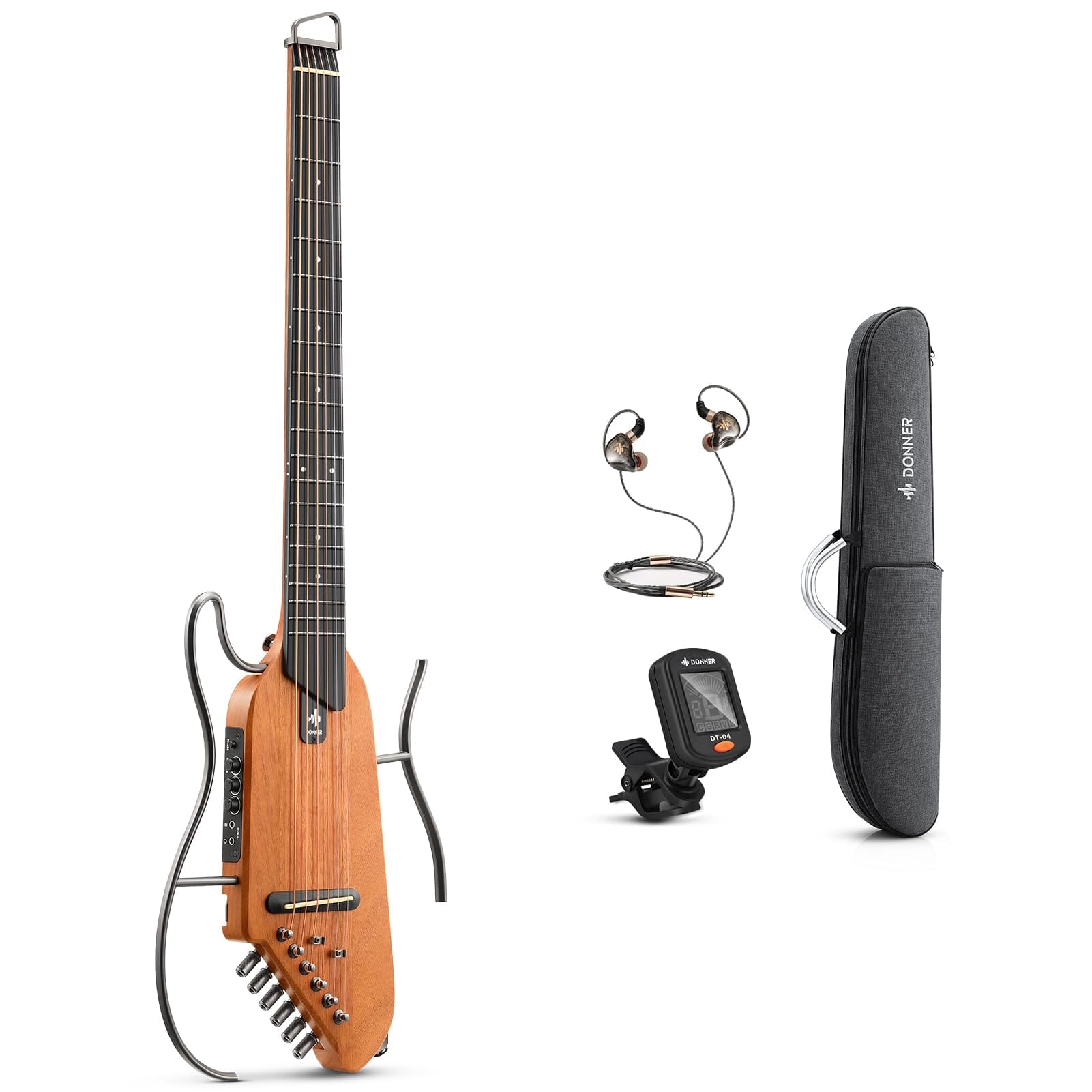 Guitarra Eléctrica de viaje Donner HUSH I Guitarras Eléctricas Donner