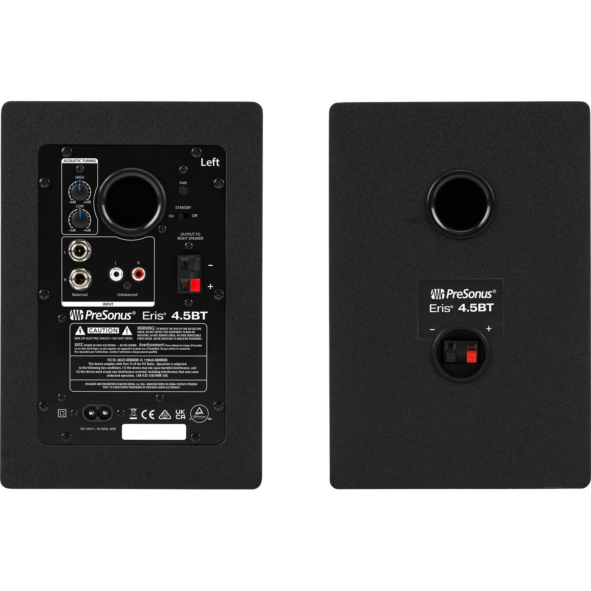 PreSonus Eris 4.5BT 2da Generación Monitores de Estudio con Bluetooth (Par) Monitores de Estudio PreSonus