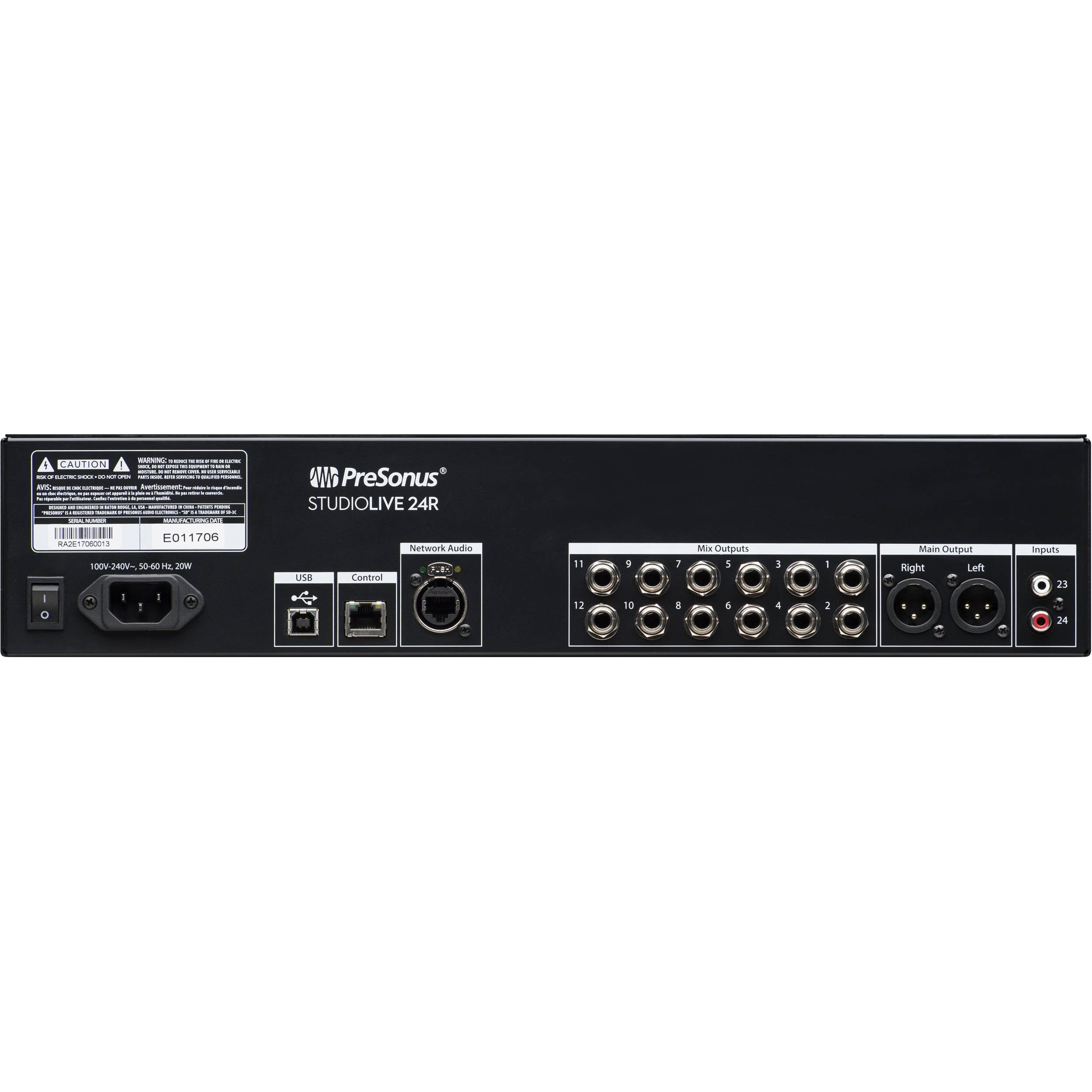 Presonus StudioLive SL24R Mezclador Digital de 24 Canales Rackeable Mixers/Consolas PreSonus