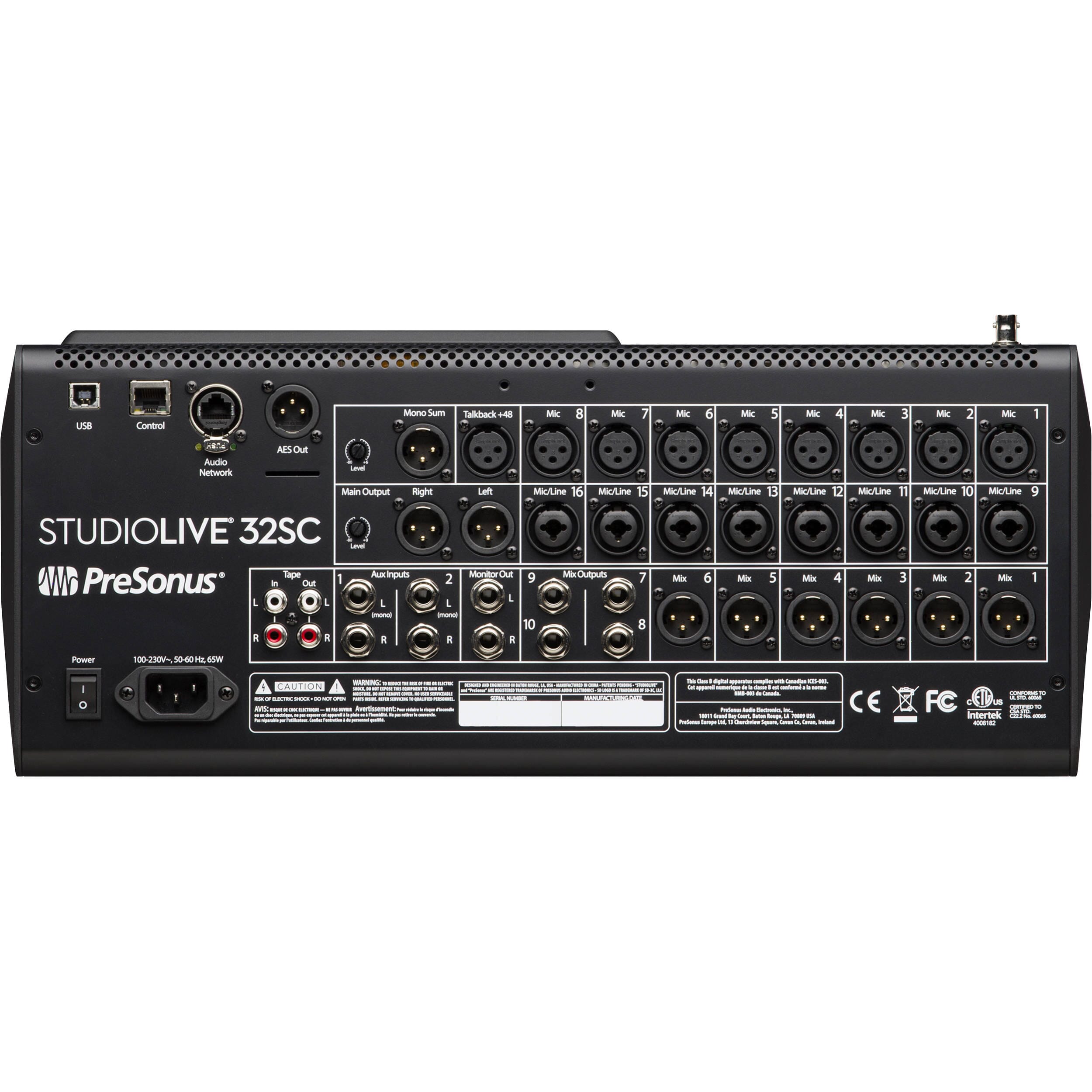 Presonus StudioLive SL32SC Mezclador Digital 32SC - USB - Interfaz de Audio Mixers/Consolas PreSonus