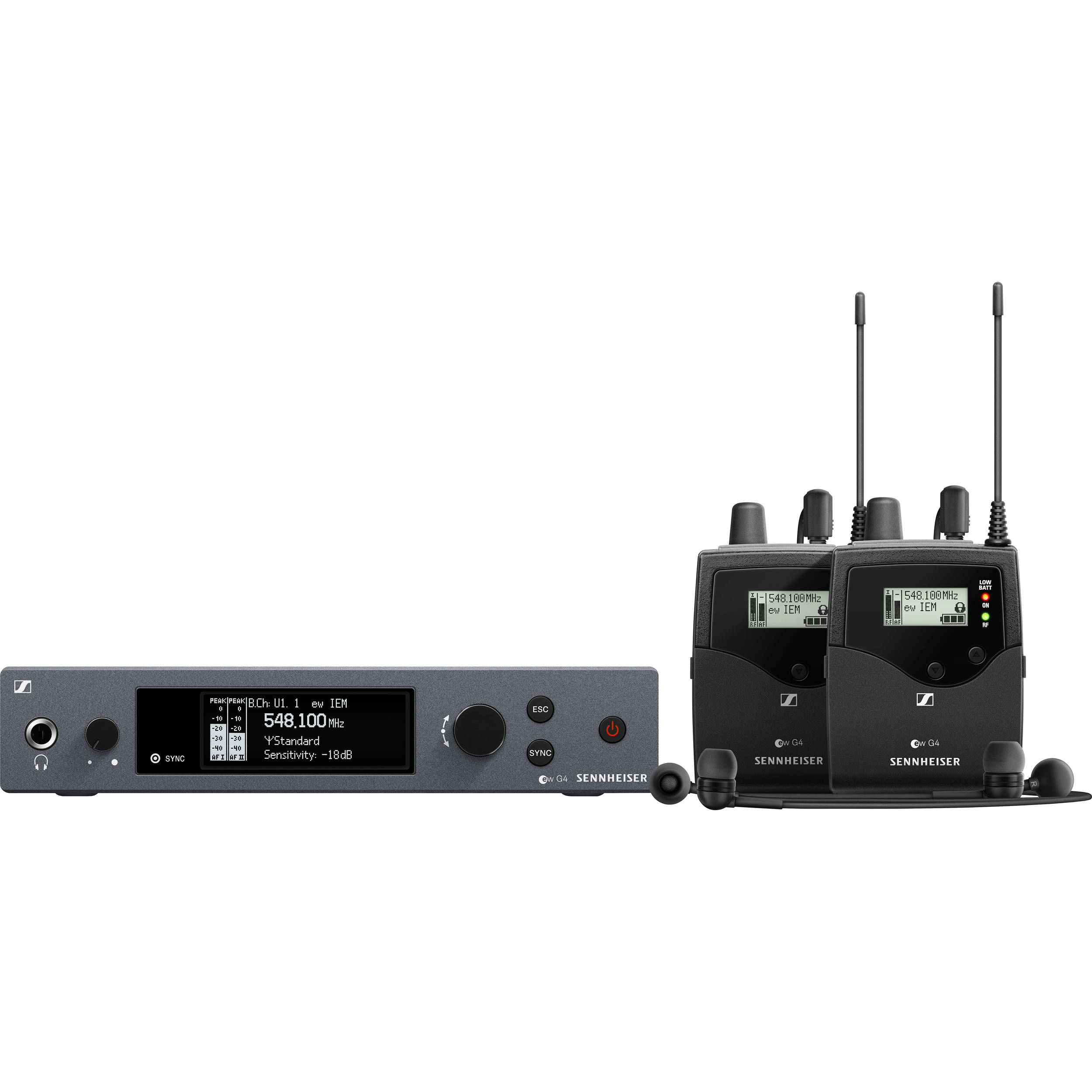 Sennheiser ew IEM G4-Twin Sistema Inalambrico Monitoreo In-ear Banda B (626-668 MHz)