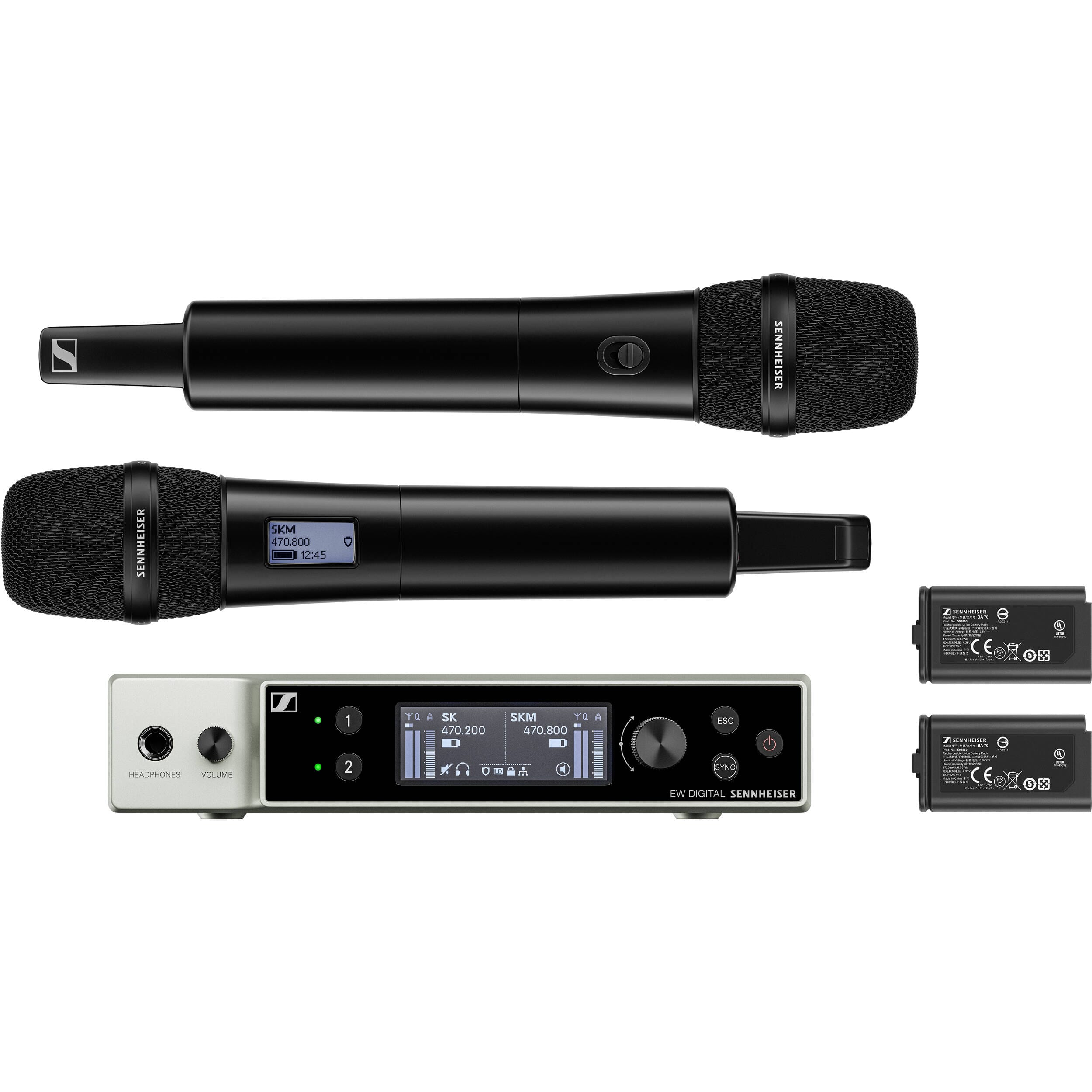 Sennheiser EWDX835SSQ19 Sistema de Micrófono Inalámbrico de Mano Dual Micrófonos Inalámbricos Sennheiser