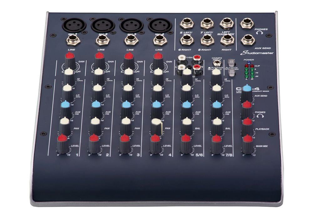 Studiomaster C2S-4 Mixer 4 canales Xlr y 2 line Stereo con USB Mixers/Consolas Studiomaster