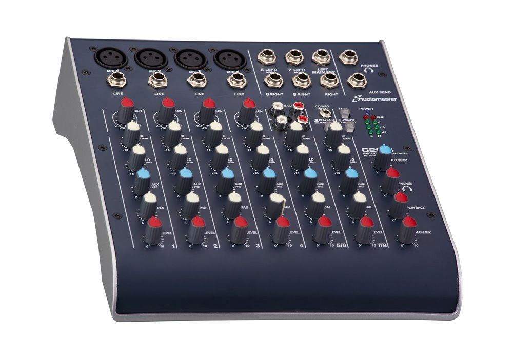 Studiomaster C2S-4 Mixer 4 canales Xlr y 2 line Stereo con USB Mixers/Consolas Studiomaster