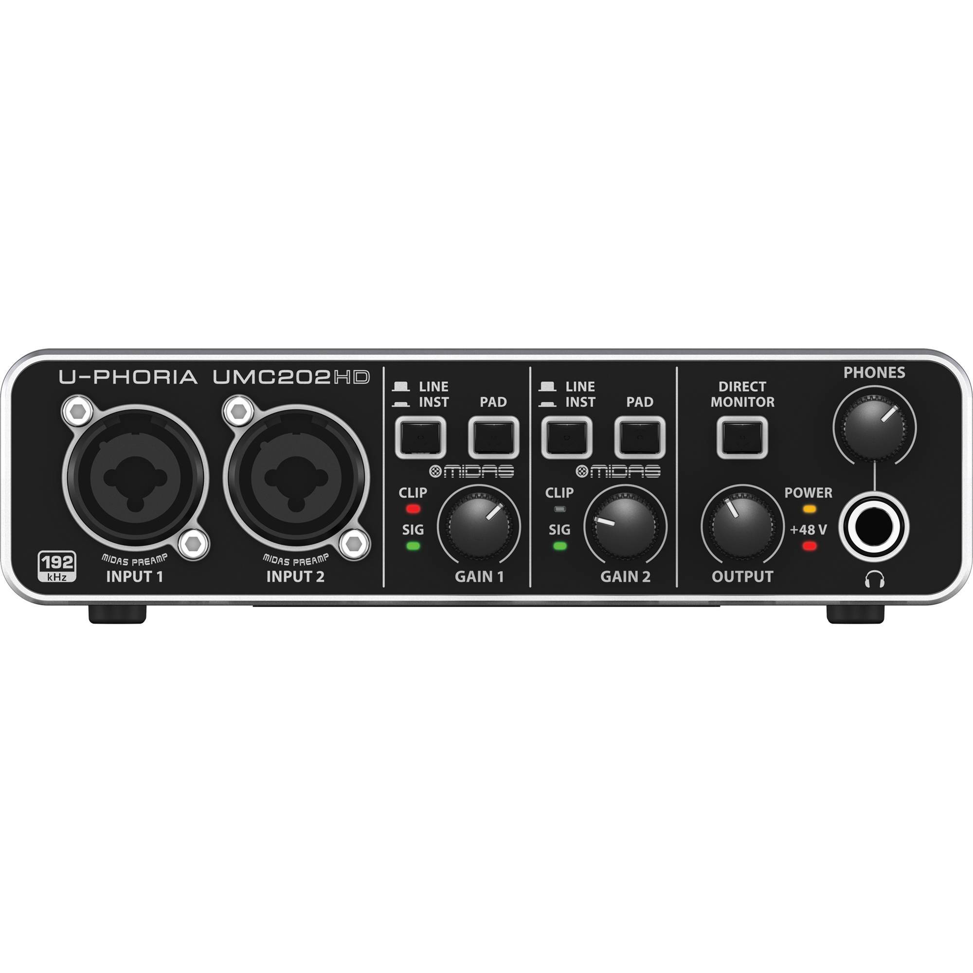 Behringer U-PHORIA UMC202HD Interfaz de Audio USB 2x2 Interfaces de Audio USB Behringer