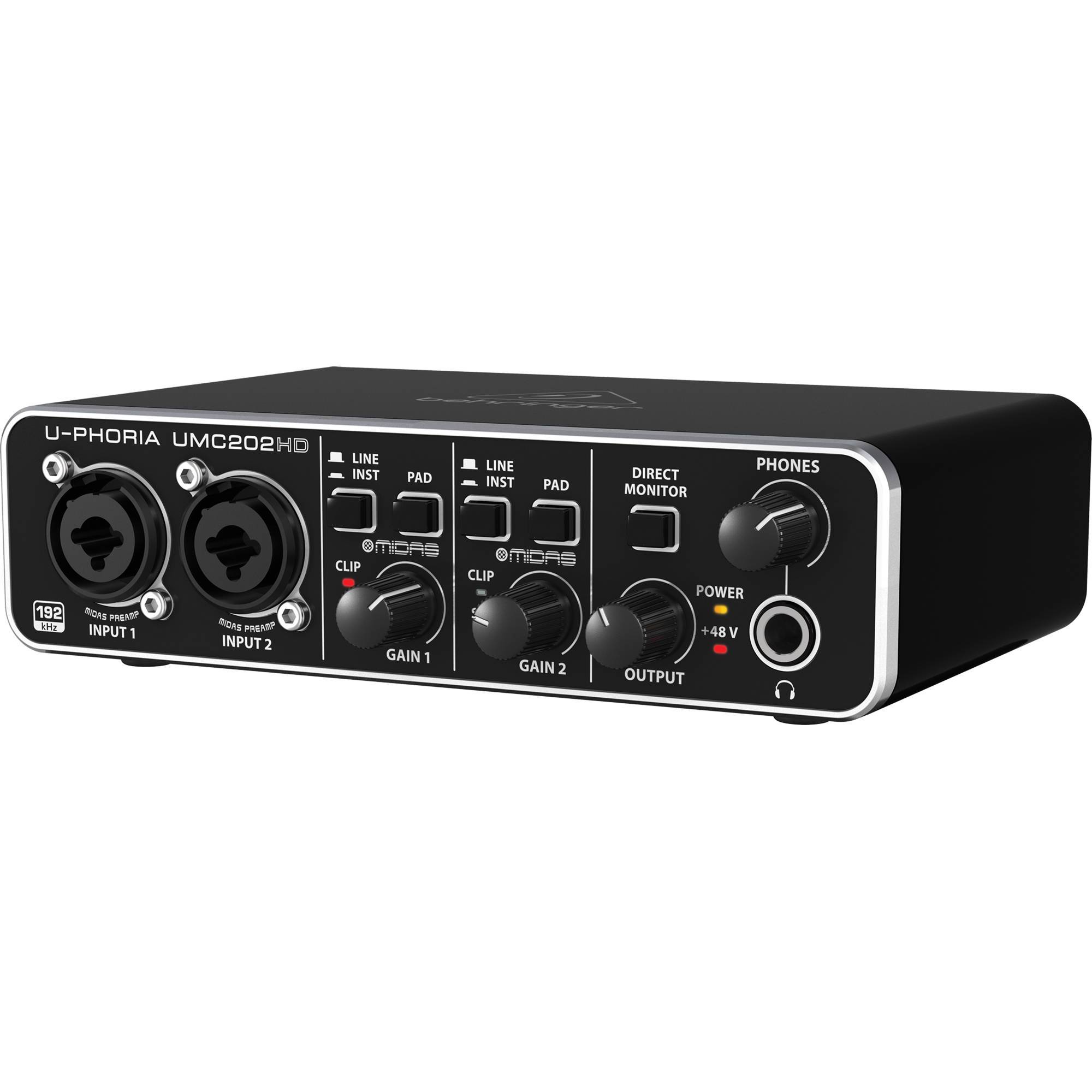 Behringer U-PHORIA UMC202HD Interfaz de Audio USB 2x2 Interfaces de Audio USB Behringer