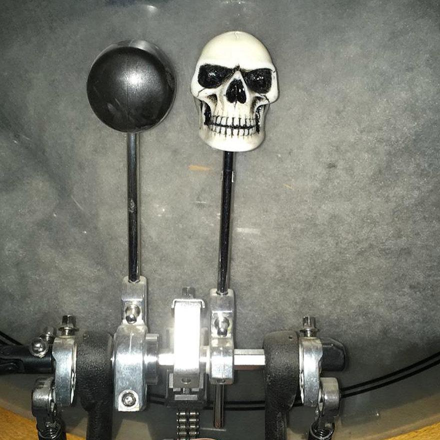 Custom Rock Maceta para Pedal de Bombo (Calavera Celeste) Macetas para Bombo Custom Rock