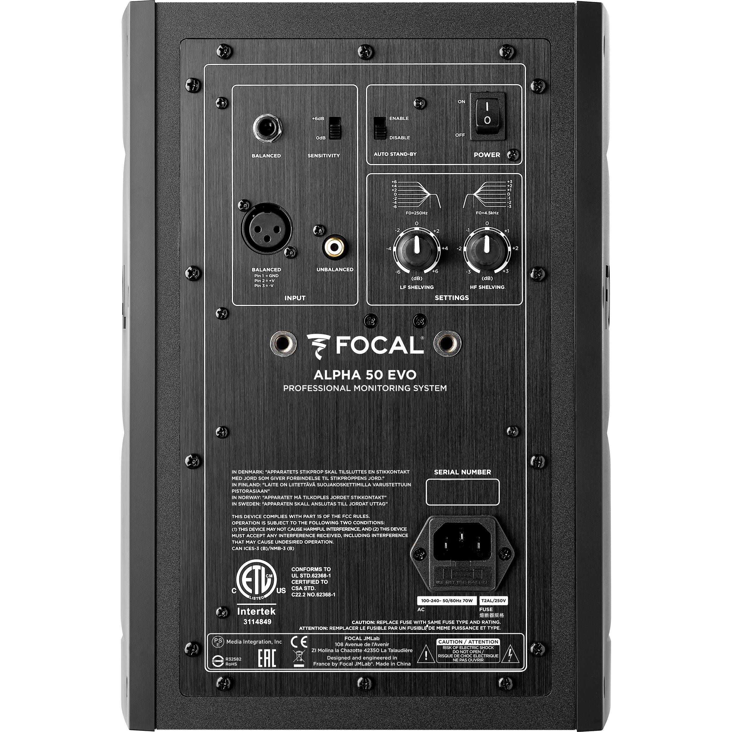 Focal Alpha 50 EVO Monitor de Estudio Profesional Monitores de Estudio Focal