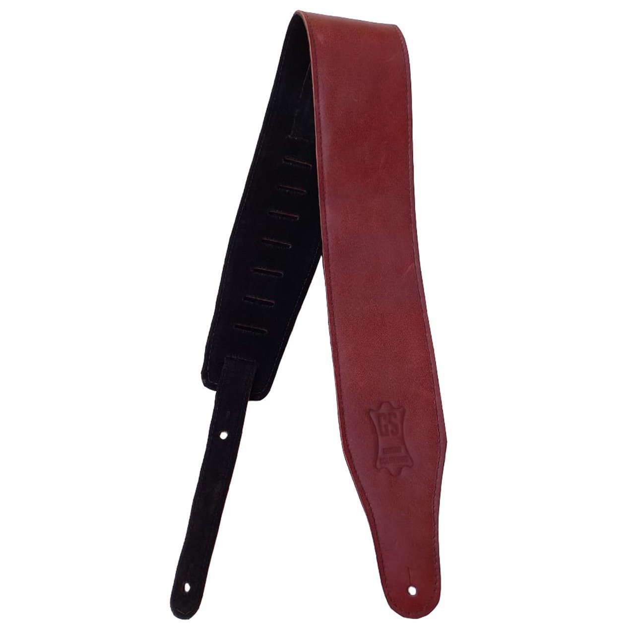 Guitar Solutions de Luxe Correa de Guitarra/Bajo Cuero Alta Calidad Roja Correas de Guitarra/Bajo Guitar Solutions