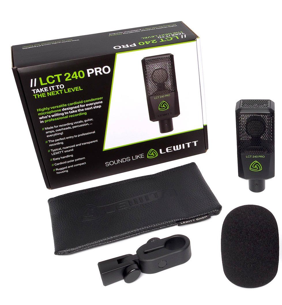 Lewitt LCT 240 PRO Micrófono Condensador Cardioide (Negro) Micrófonos de Condensador Lewitt