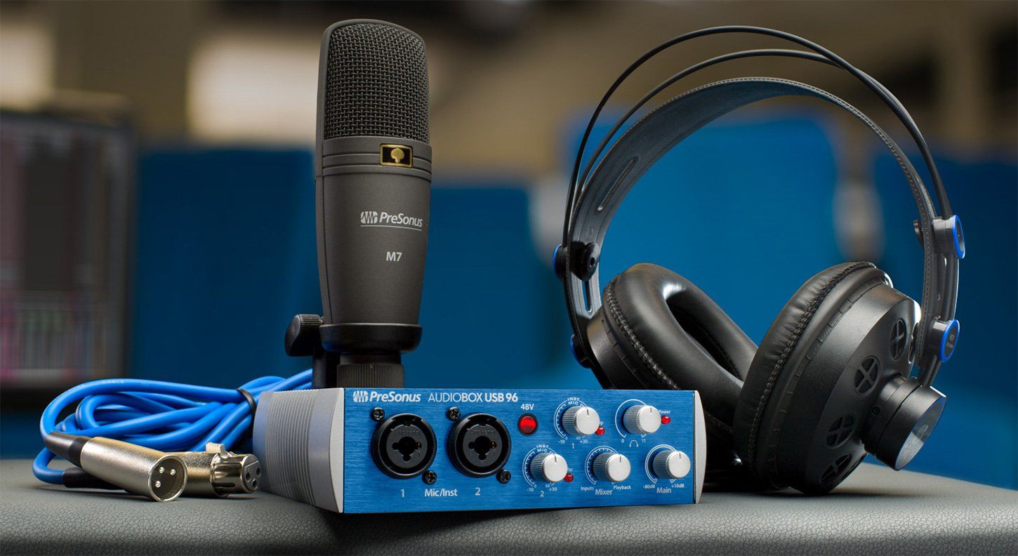 Presonus Audiobox 96 Studio Pack de Grabación Micrófonos PreSonus