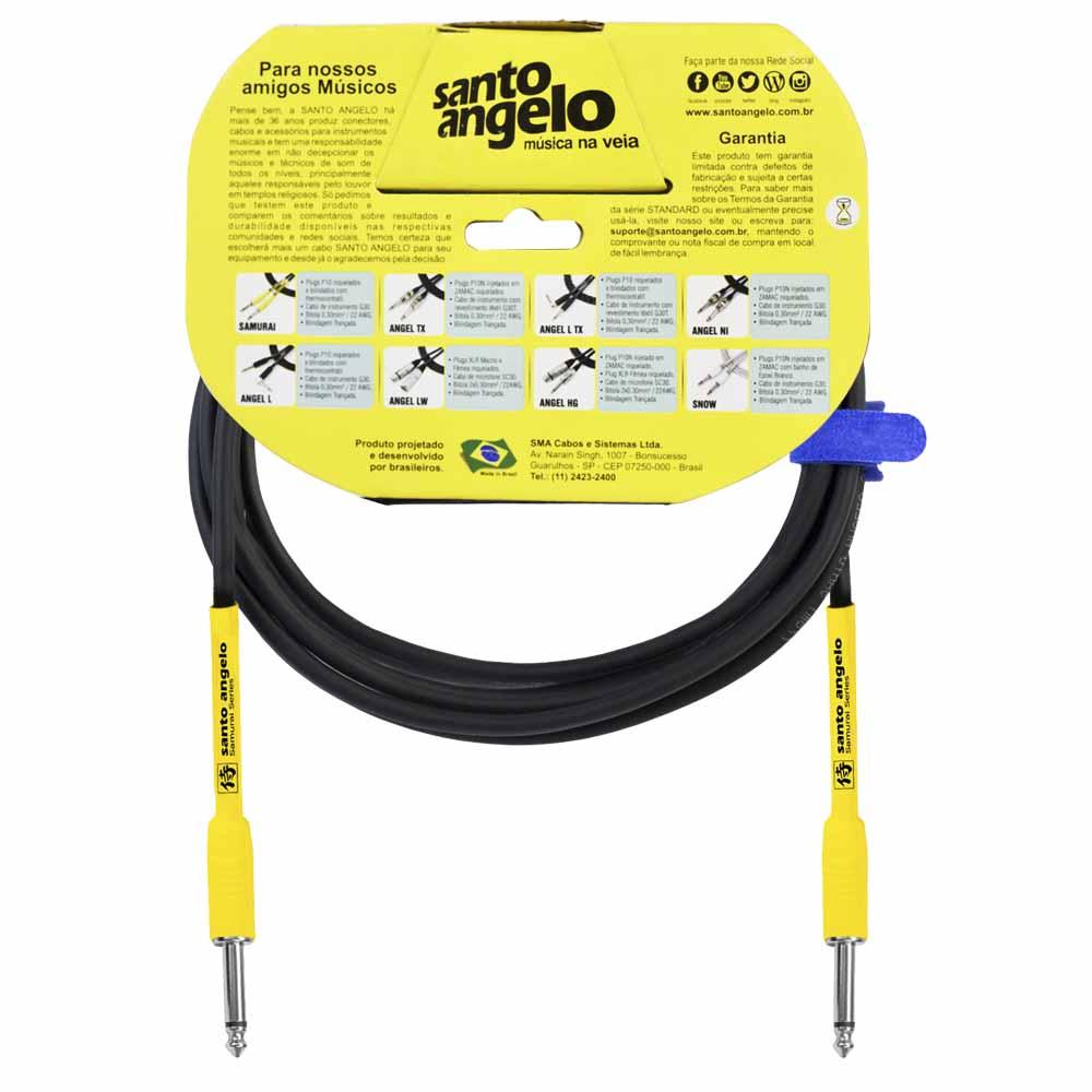Santo Angelo Samurai Cable de Instrumento Plug de 6 Metros Cables de Instrumento Santo Angelo