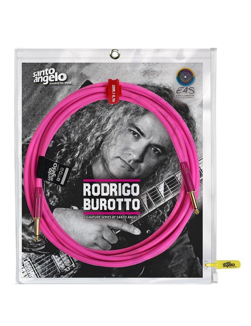 Santo Angelo Signature Rodrigo Burotto Cable de Guitarra de 6 Metros Cables de Instrumento Santo Angelo 