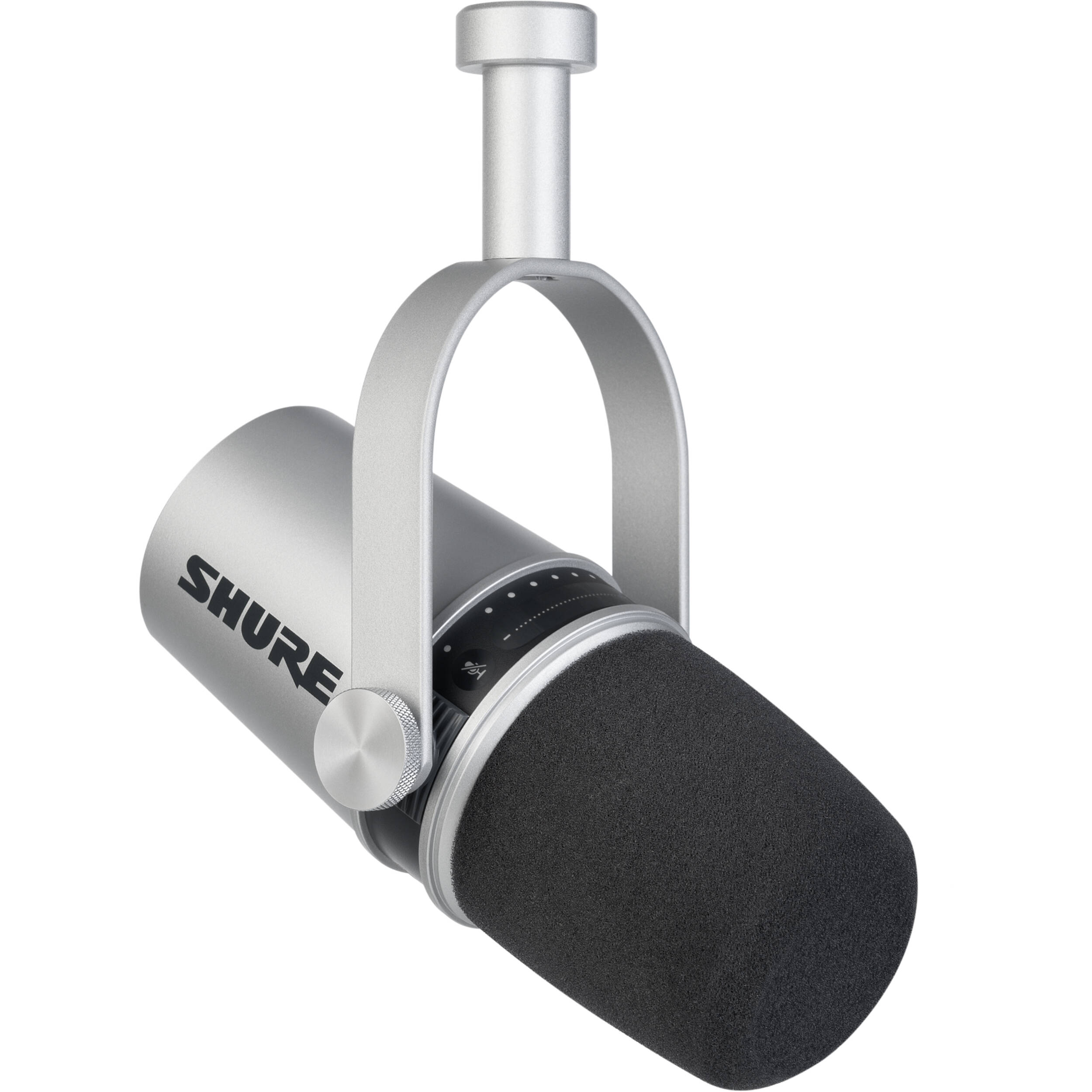 Shure MV7 Silver Micrófono Vocal Dinámico para Podcast USB/XLR Micrófonos Dinámicos SHURE 