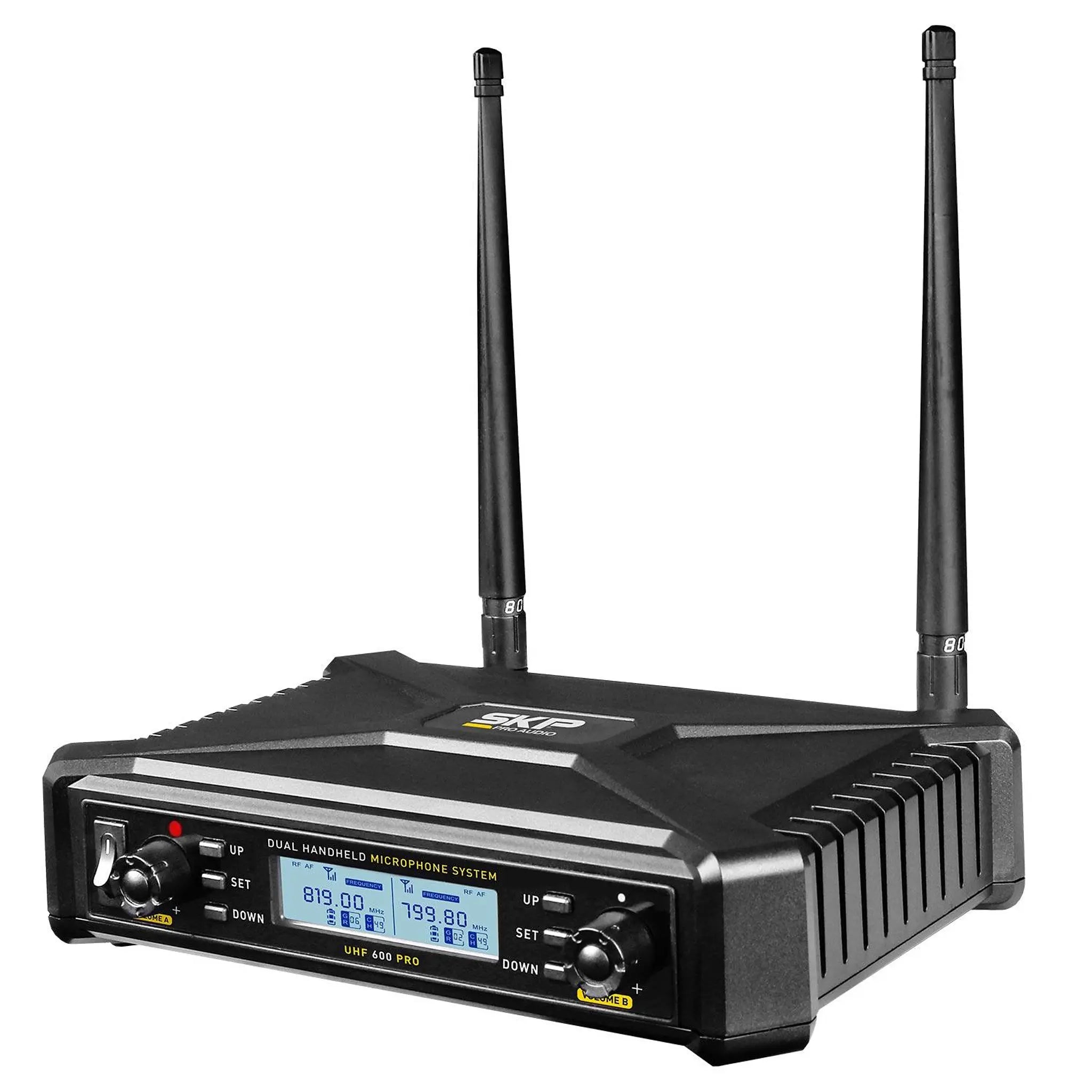 SKP UHF-600 PRO Set Micrófonos Inalámbricos Doble Micrófonos Inalámbricos SKP Pro Audio