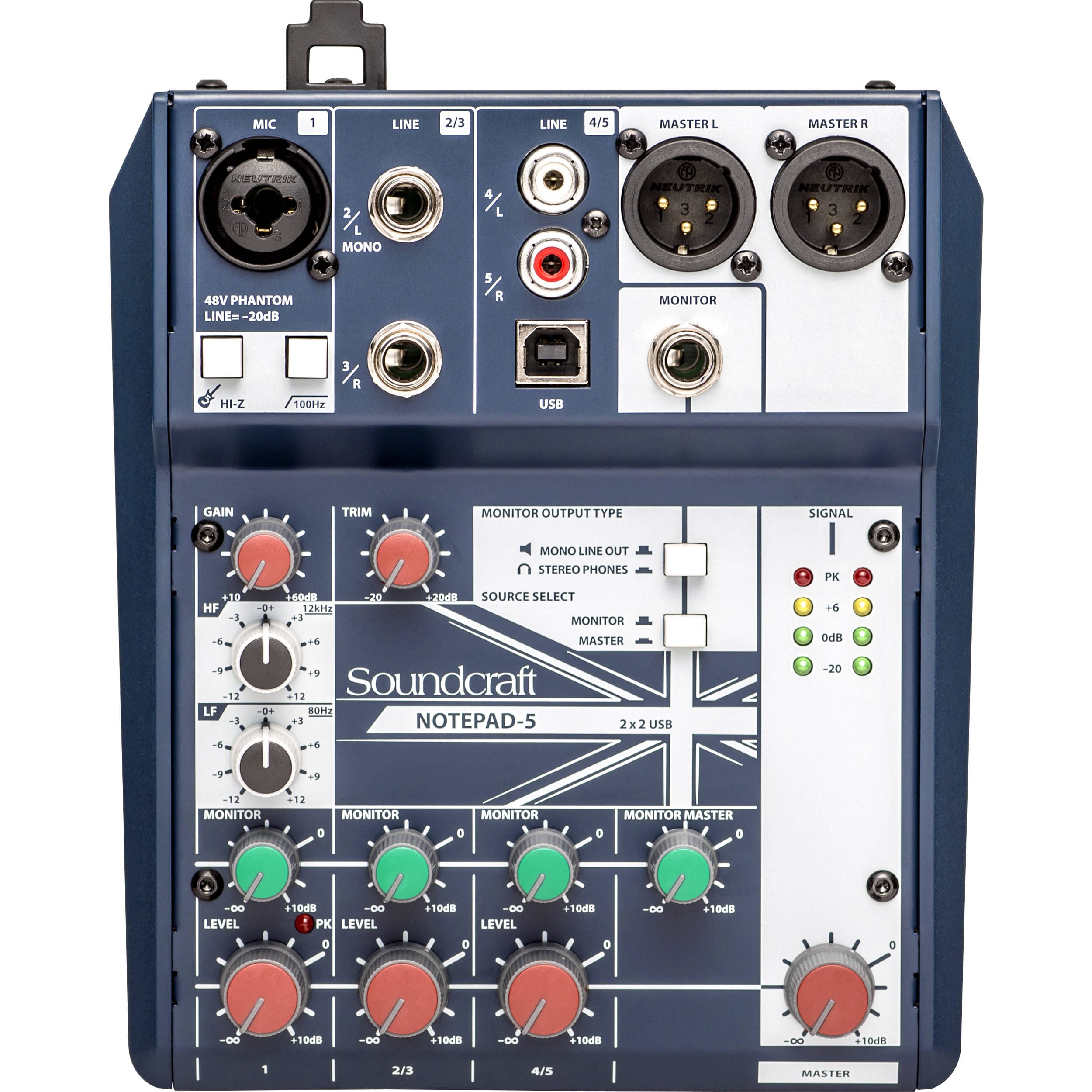 Soundcraft Notepad-5 Mixer Análogo Pequeño con E/S USB Mixers/Consolas Soundcraft 