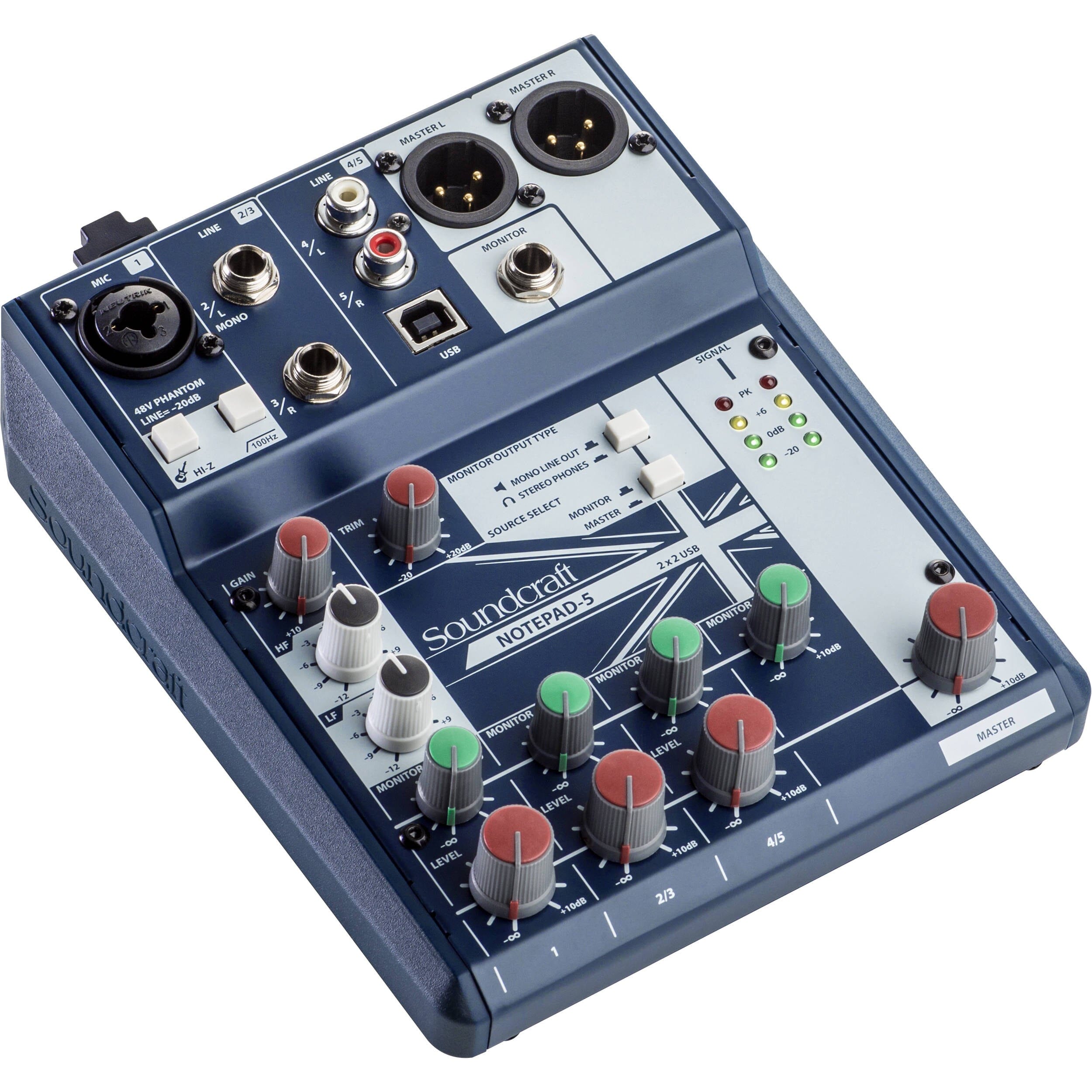 Soundcraft Notepad-5 Mixer Análogo Pequeño con E/S USB Mixers/Consolas Soundcraft 