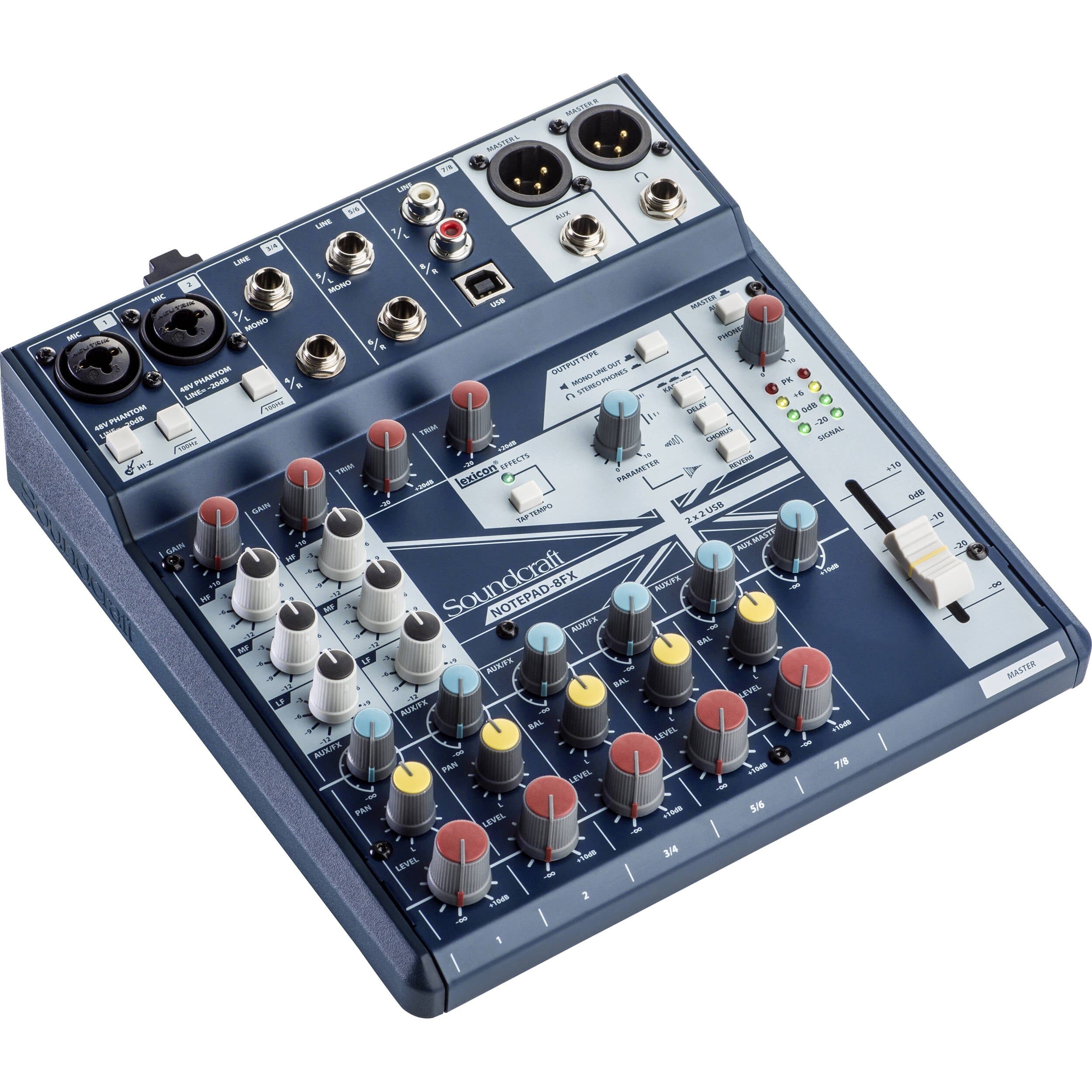 Soundcraft Notepad-8FX Mixer Análogo con E/S USB y Efectos Lexicon Mixers/Consolas Soundcraft