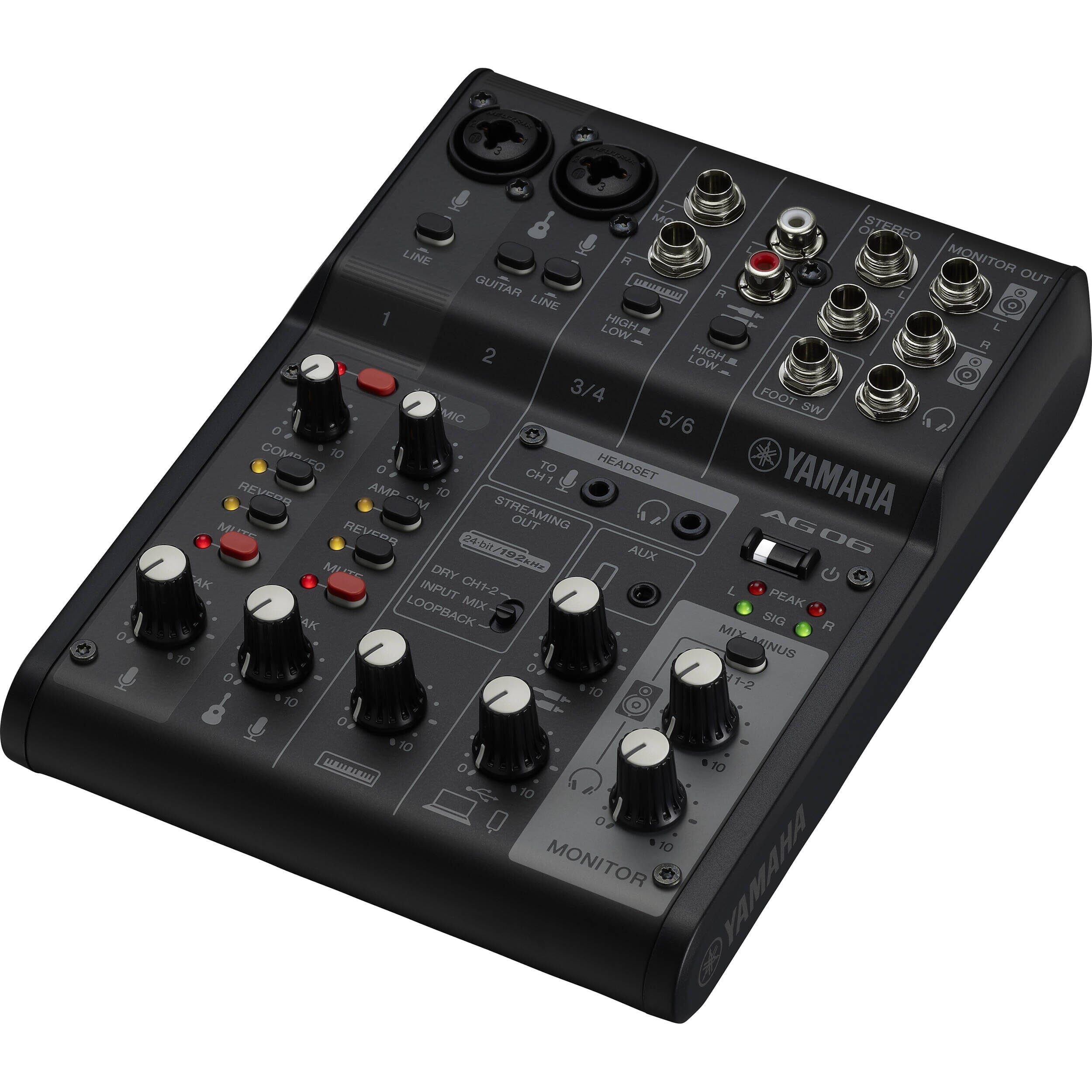Yamaha AG06MK2 Black Mixer de 6 Canales e Interfaz de Audio USB