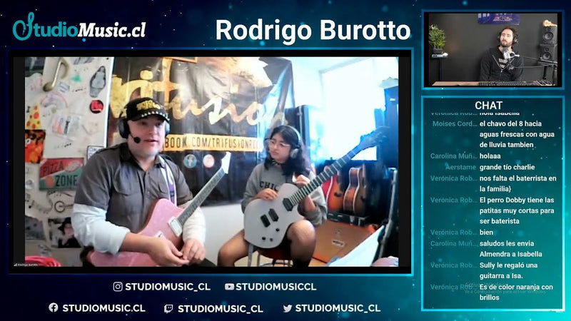 Junto a Rodrigo Burotto (Santo Angelo) - StudioMusic.cl LIVE! Jueves 24 de Junio