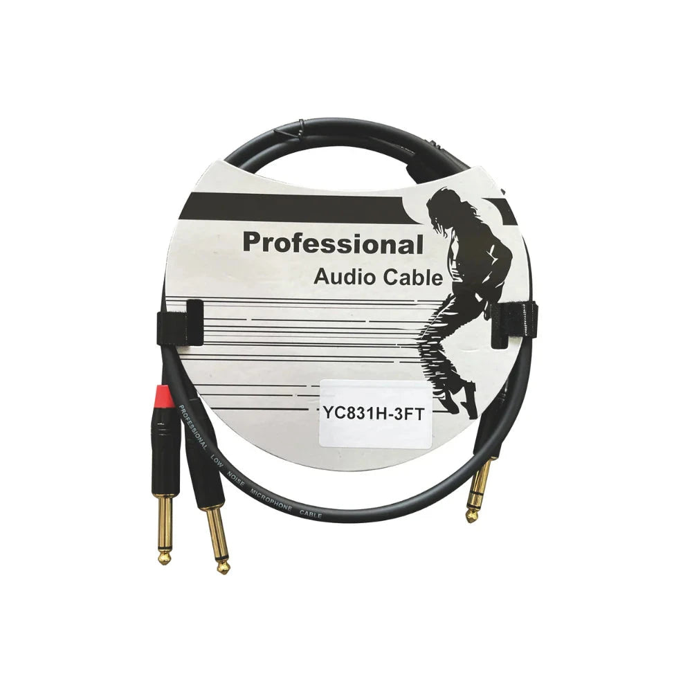 Accuracy Pro Audio YC831H3FT Cable TRS 1/4 a 2 TS de 1/4 de 1 Metro Cables Accuracy Pro Audio 