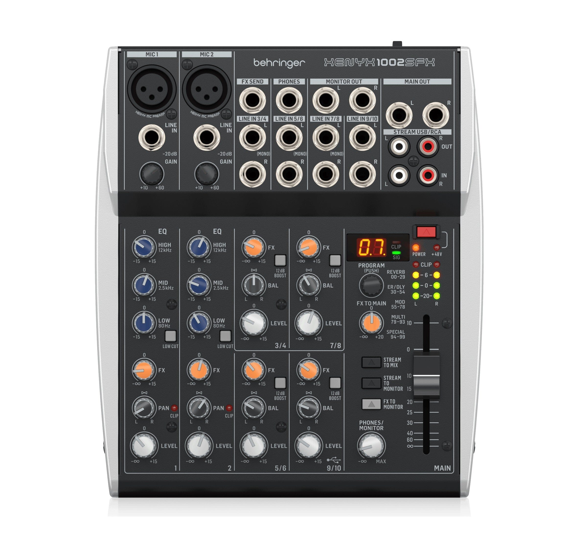 Behringer Xenyx 1002SFX Mixer Análogo con Interfaz USB y Efectos Mixers/Consolas Behringer 