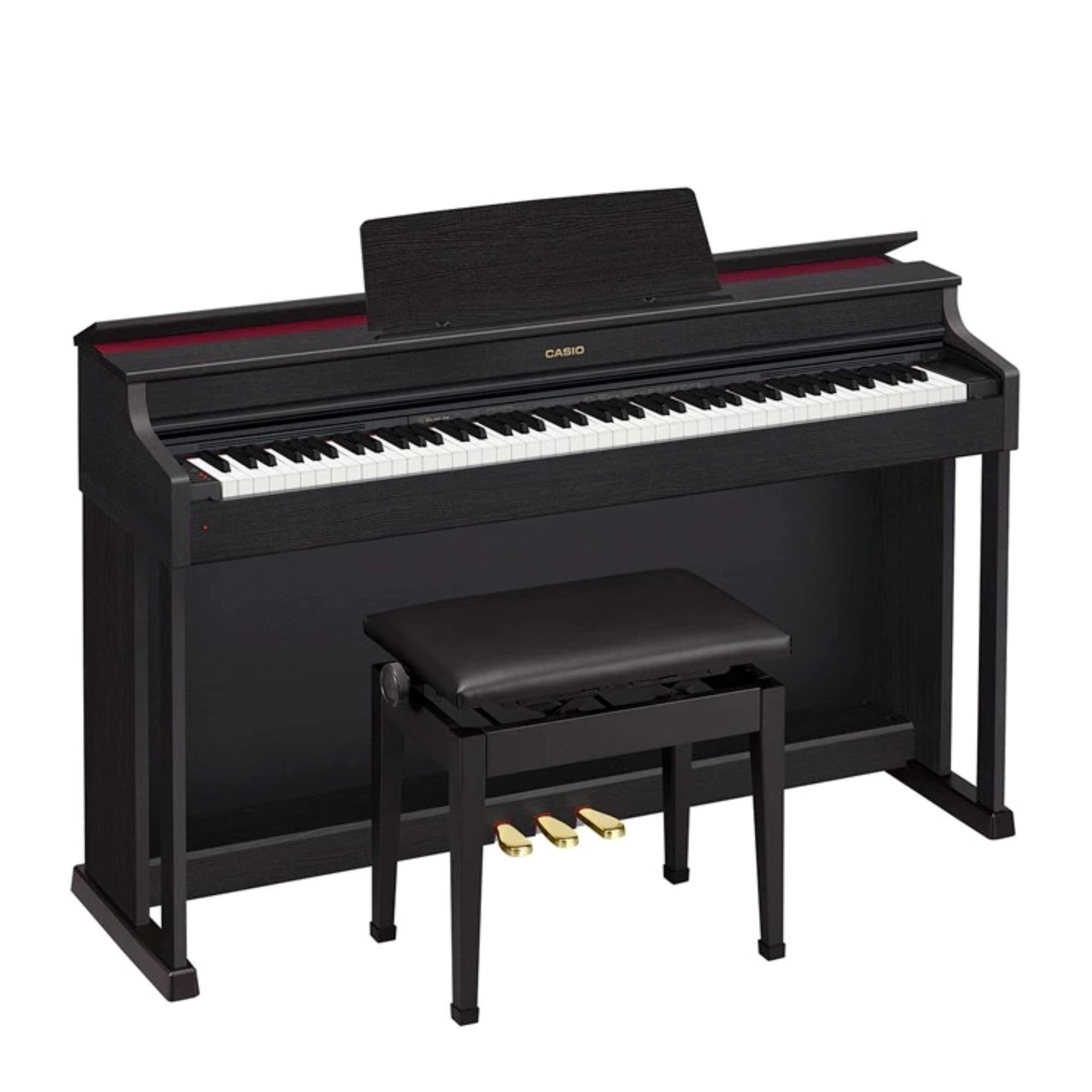 Casio AP 470 Negro Piano Digital con Mueble y Banqueta Incluidos (Incluye Transformador Original) Pianos Digitales Casio 