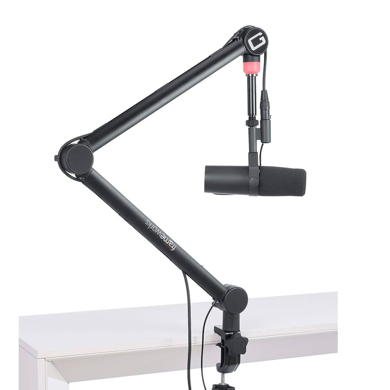 Gator Frameworks GFWBCBM4000 Atril de Micrófono Broadcast/Podcast con Luz Led Atriles de Micrófono Gator 