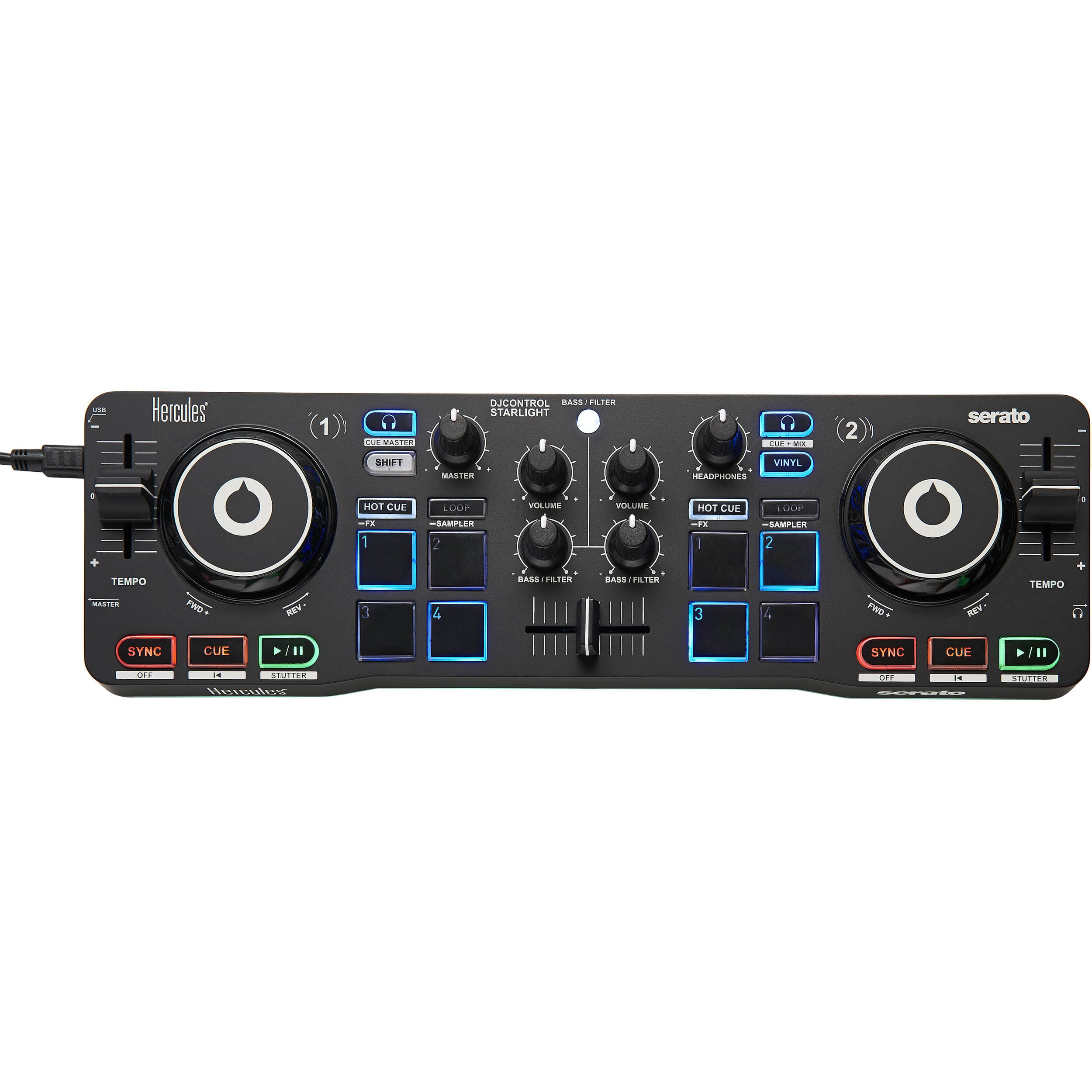 Hercules DJControl Starlight Superficies de Control Hercules 