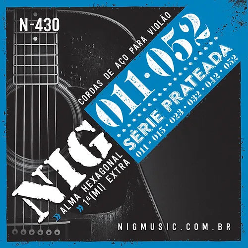 NIG N-430 Cuerdas de Guitarra Electroacústica 011-052 Cuerdas de Guitarra NIG 