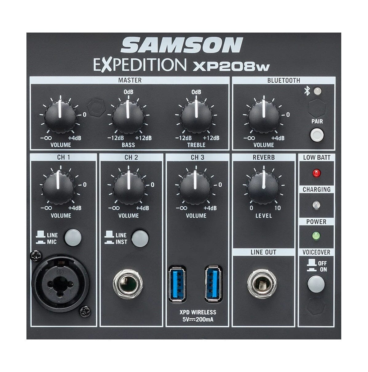 Samson Expedition XP208w Caja Acústica Activa Con Micrófono Y Bluetooth Sistemas PA Portables Samson 
