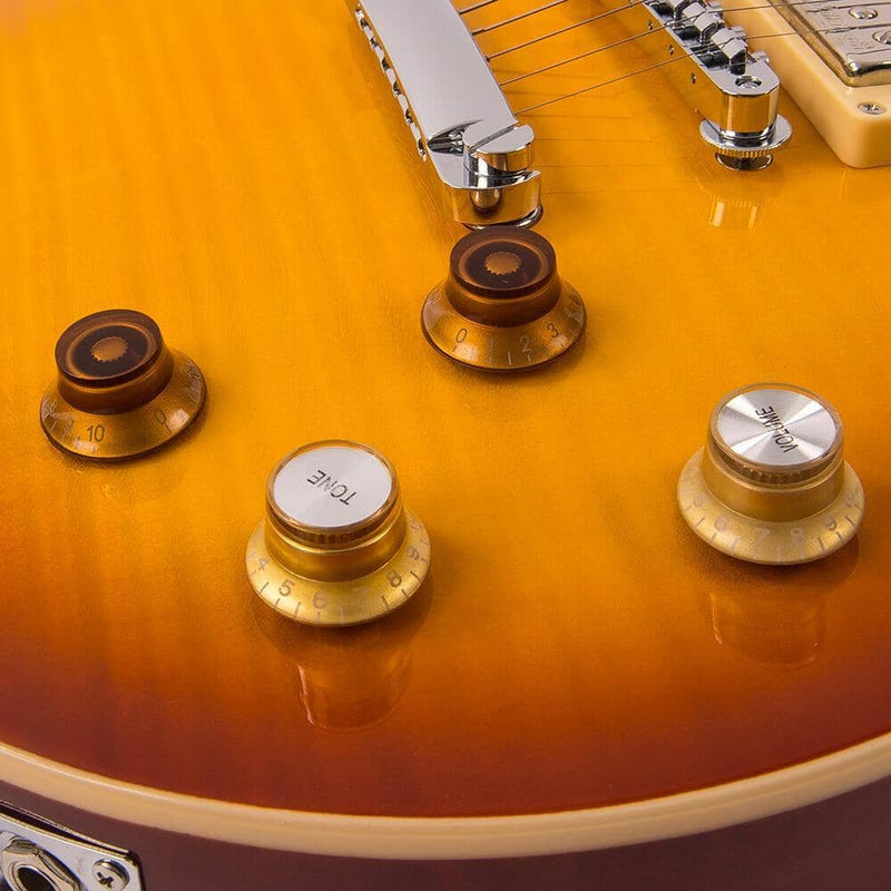 Vintage V100 Reissued Flamed Tobacco Sunburst Guitarra Eléctrica Guitarras Eléctricas Vintage 