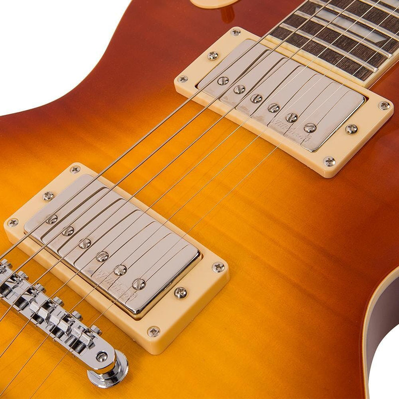 Vintage V100 Reissued Flamed Tobacco Sunburst Guitarra Eléctrica Guitarras Eléctricas Vintage 