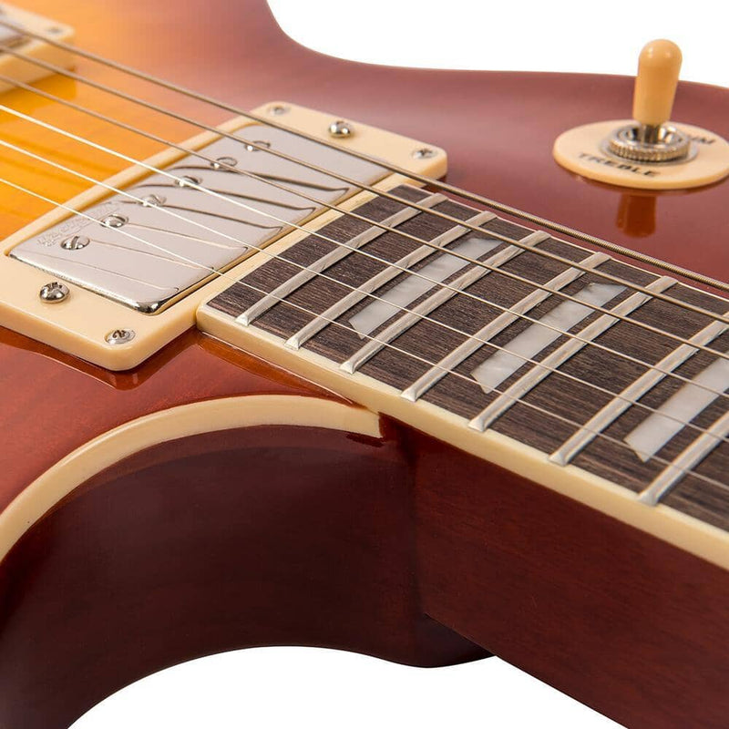 Vintage V100 Reissued Flamed Tobacco Sunburst Guitarra Eléctrica Guitarras Eléctricas Vintage 