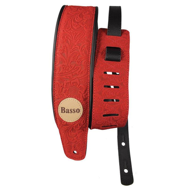 Basso Custom Shop VT SL 87 Floral Rojo Correa de Guitarra/Bajo Correas de Guitarra/Bajo Basso 
