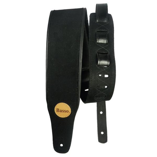 Basso FatBass FB 01 Correa de Bajo de Gamuza Negra Correas de Bajo Basso 