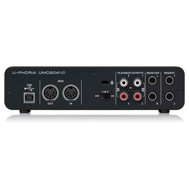 Behringer U-PHORIA UMC204HD Interfaz de Audio USB/MIDI2X4 con Preamps Midas Interfaces de Audio USB Behringer 