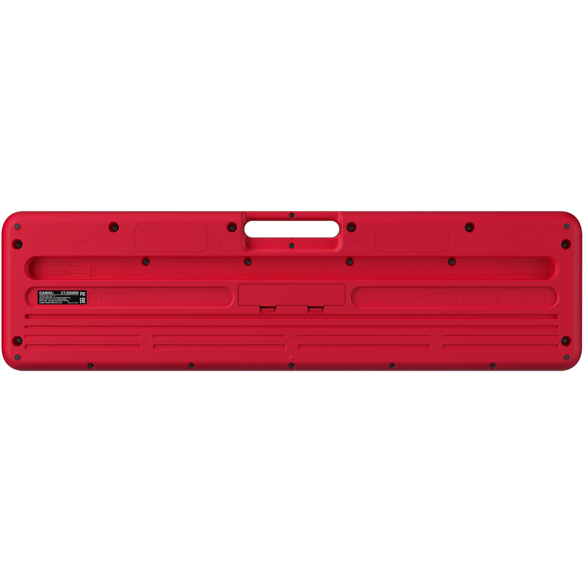 Casiotone CT-S200 Teclado Portable de 61 Teclas Rojo Teclados Casio 