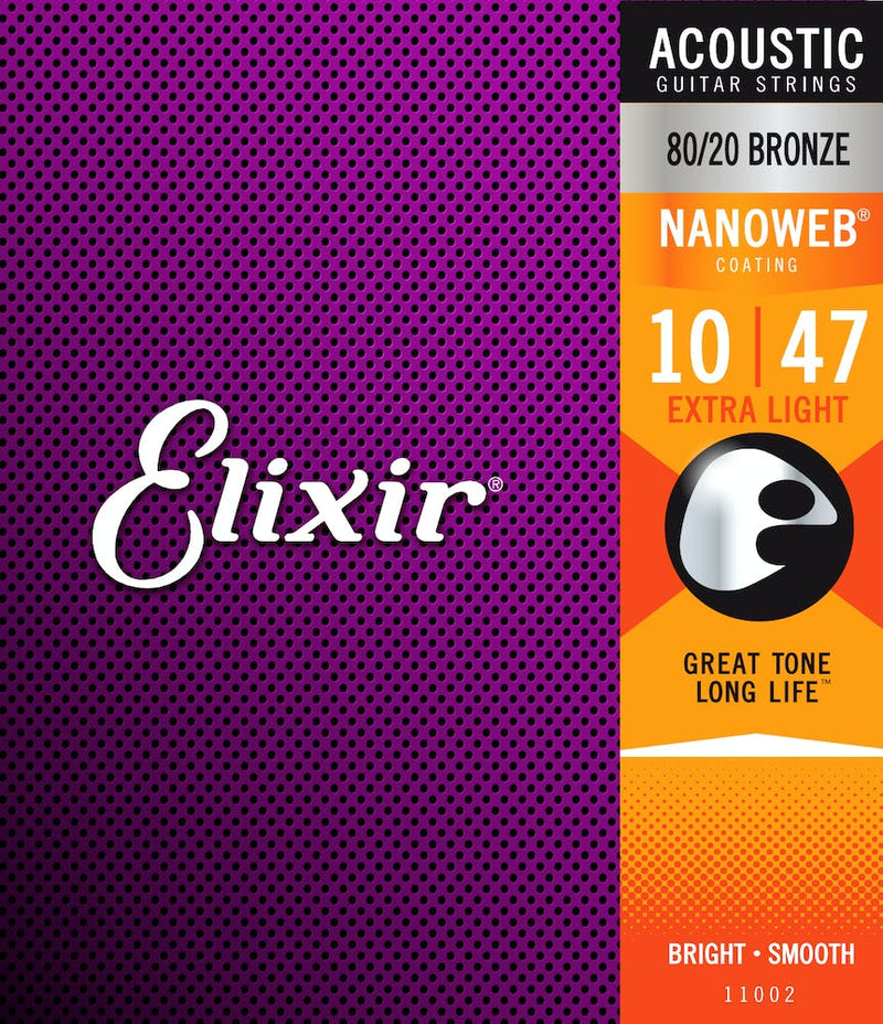 Elixir Bronze Nanoweb Extra Light 10-47 Cuerdas de Guitarra Acústica Cuerdas de Guitarra Elixir 