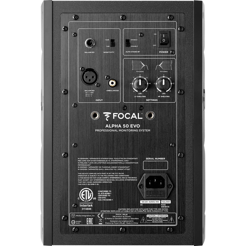 Focal Alpha 50 EVO Monitor de Estudio Profesional Monitores de Estudio Focal 