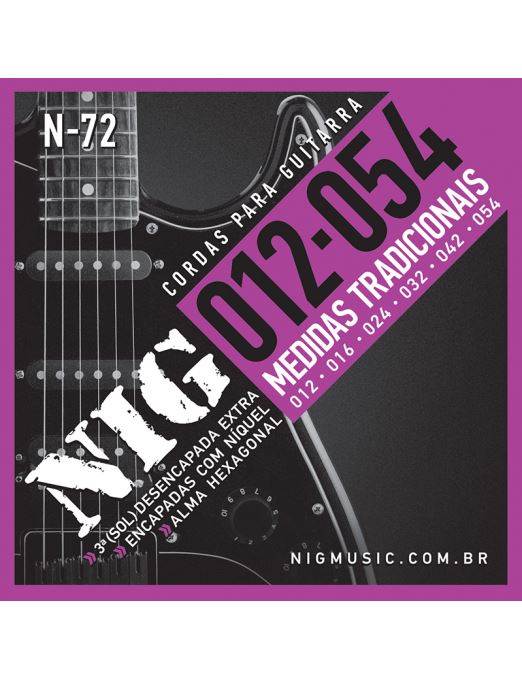 NIG 72 Cuerdas de Guitarra Eléctrica 012 Cuerdas de Guitarra NIG 