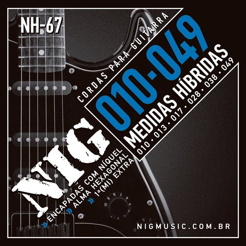NIG NH-67 Cuerdas de Guitarra Eléctrica 010/049 Cuerdas de Guitarra NIG 