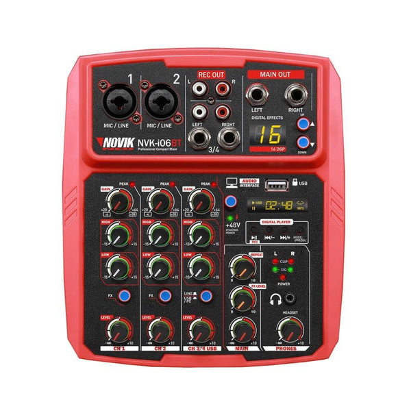 Novik i06BT Red Mixer Análogo de 2 Canales Mixers/Consolas Novik Neo 