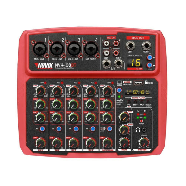 Novik i08BT Red Mixer Análogo de 4 Canales Mixers/Consolas Novik Neo 